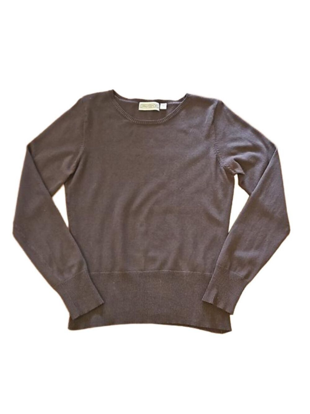 CANVASBACKS VINTAGE CHOCOLATE BROWN PULLOVER KNIT SWEATER SIZE SMALL